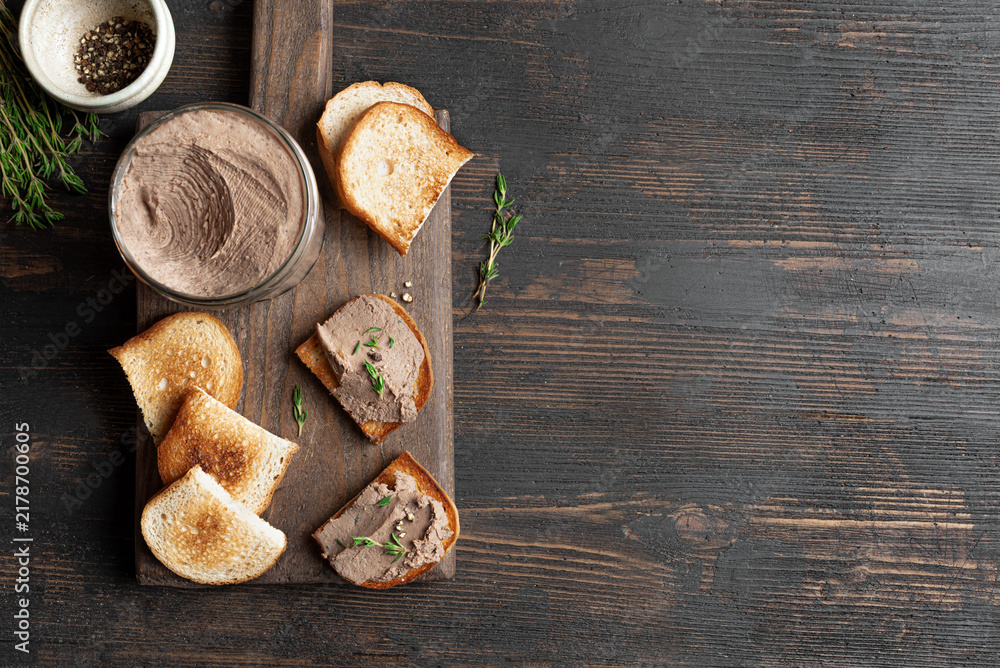 Fototapeta premium Homemade chicken liver pate