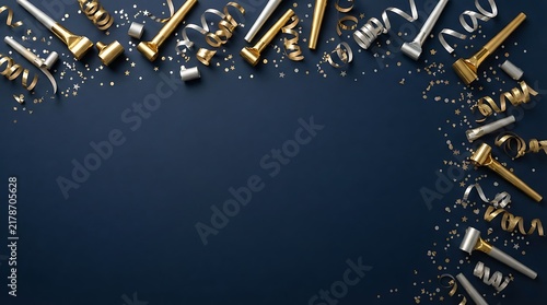 Variety of metal fasteners including screws bolts and nuts on dark background