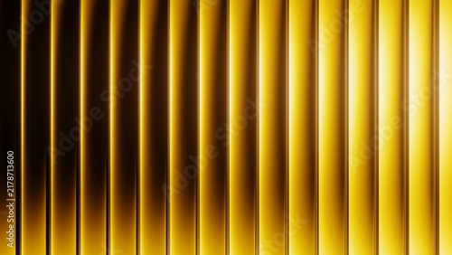 Gold Metal Vertical Slats Texture Surface for Modern Interior Design and Luxury Banner