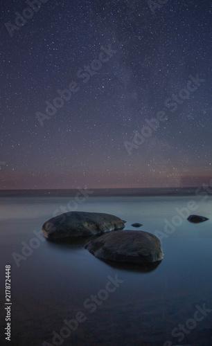 stars over water