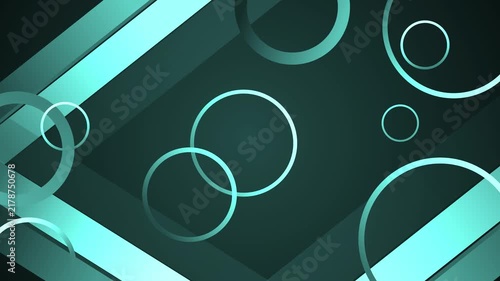 Abstract geometric background with diagonal stripes and overlapping gradient rings animation