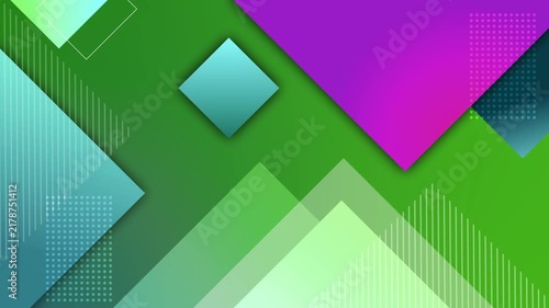 Abstract geometric background with layered paper-like shapes gradients and diagonal lines animation