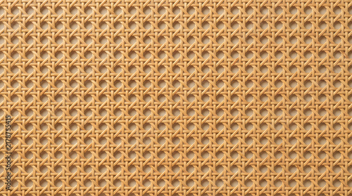 Natural woven rattan cane texture pattern background