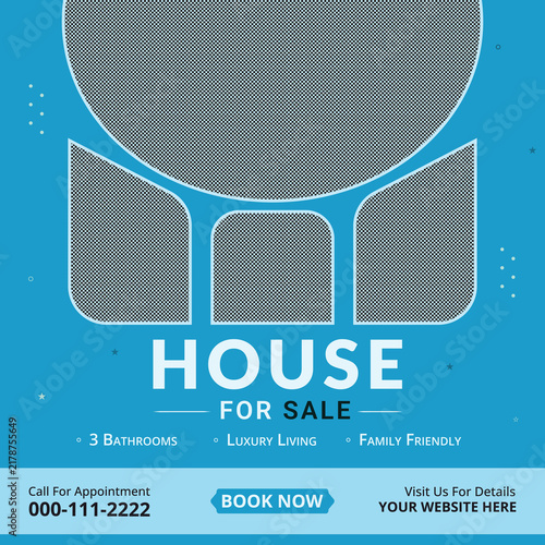 ​Property sale agent social media post design vector layout