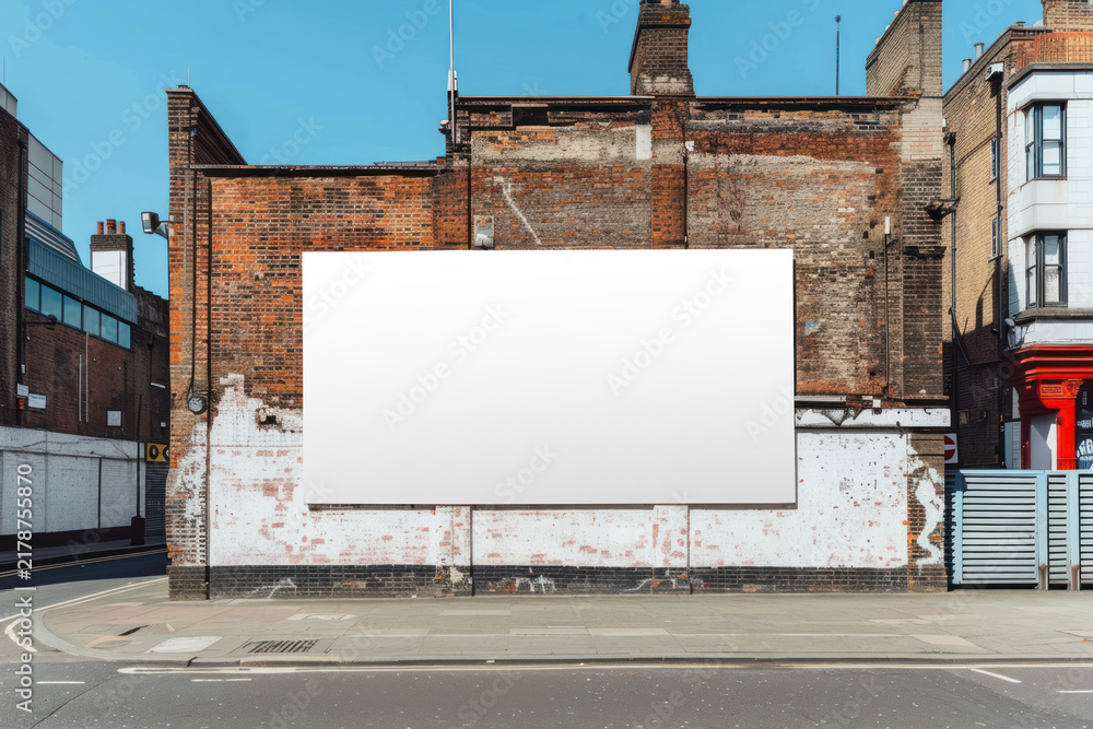 Obraz premium Urban billboard mockup template png, transparent design