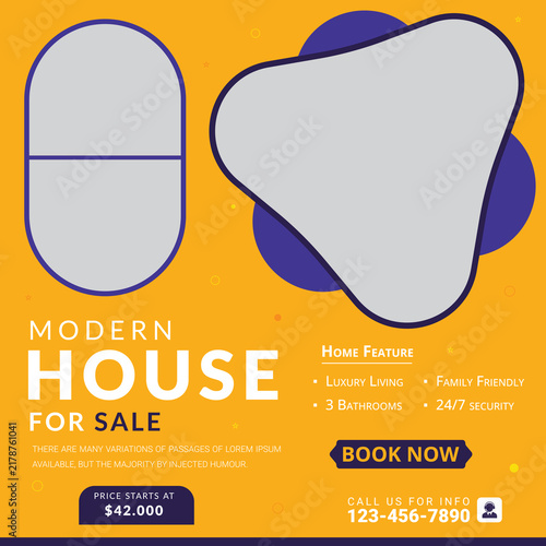 Dream home property social media promotional web banner template design