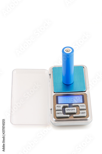 Canvastavla Digital pocket scale on a white background