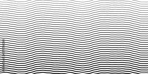Thick horizontal wavy stripes in charcoal and light gray creating bold rhythmic texture for contemporary artistic covers