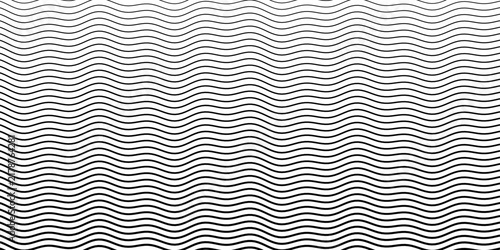 Symmetrical undulating black wave lines on middle gray background for minimalist presentation slides decoration
