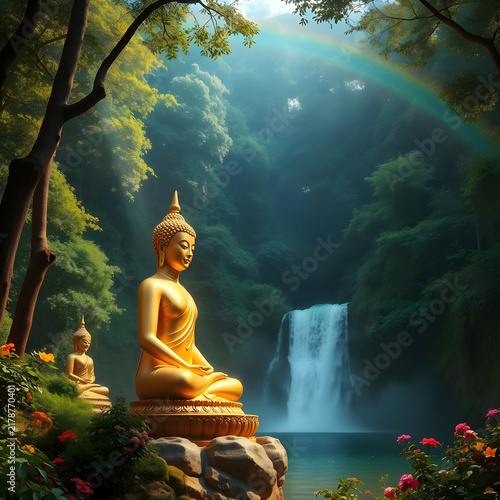 Mystical Buddha Sanctuary in Nature