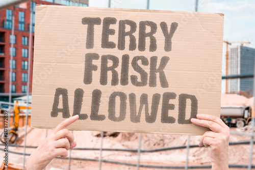 Obraz na płótnie "Terry frisk allowed" Brief pat-down if officer suspects weapon