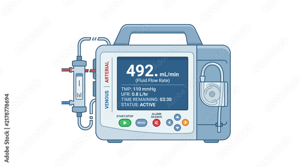Fototapeta premium Dialysis Machine for Kidney Treatment, Medical Equipment