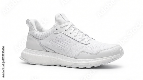 white sports shoes