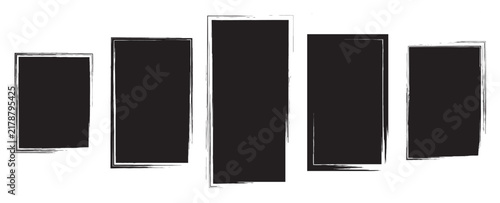 Bild auf Leinwand Set of rectangular grunge template backgrounds
