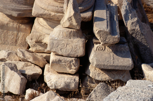Early Christian Inscriptions and Cross Carvings on Ancient Parthenon Marble
