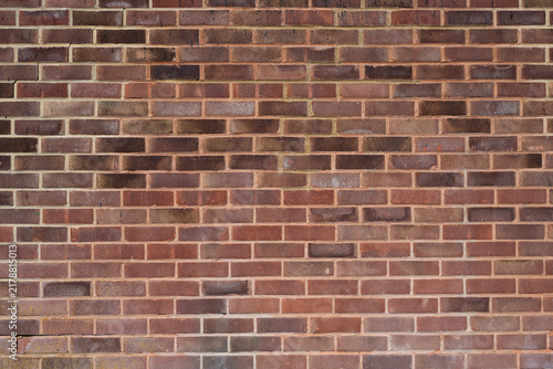 Konstfotografi Brown and red brick wall texture background with regular masonry pattern and nat
