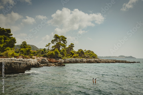 Snorkelling on the Greek coast of Kefalonia