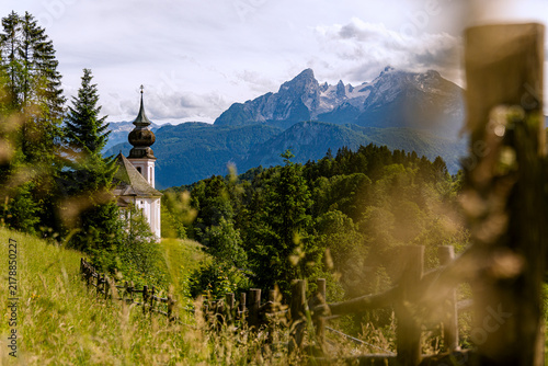 Photography Blick auf die berühmte Kapelle Maria Gern im Berchtesgadener Land