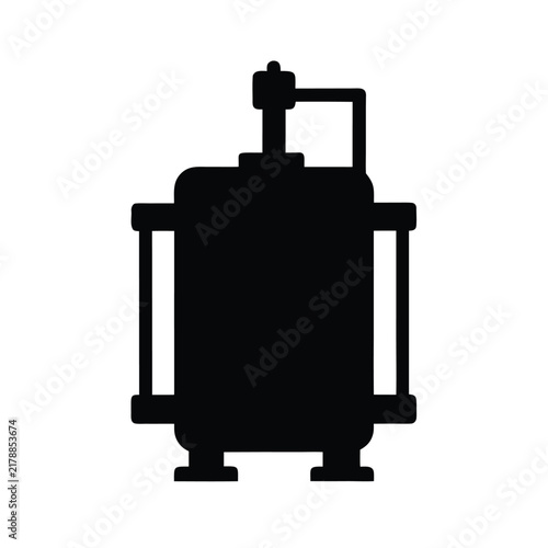 Foto Industrial chemical reactor vessel icon, vector illustration of a pharmaceutical