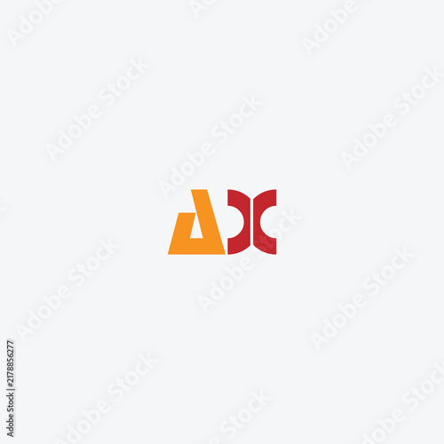 letters ax text logo design vector