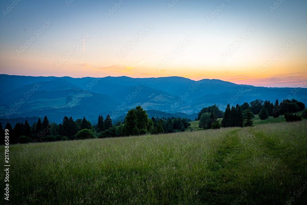 Obraz premium Pieniny, polskie góry, Małopolska, Sądeckie