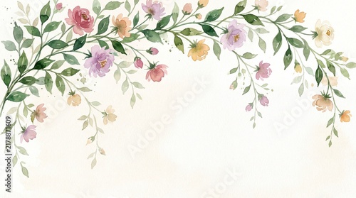 French Garden Watercolor Canopy