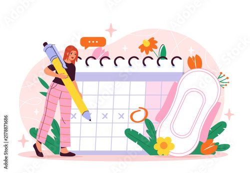 Menstrual Cycle Tracking Calendar