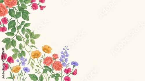 French Garden Colorful Editorial Sweep