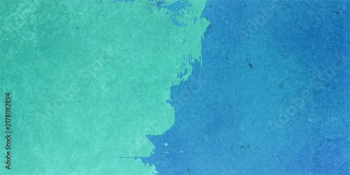 Fotografie Abstract Blue and Teal Paint Strokes A textured, abstract canvas displays a striking dichotomy of cool-toned paint strokes, merging teal and blue hues with a slightly distressed, artisanal feel