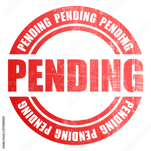 Quadro su tela red vintage pending stamp illustration