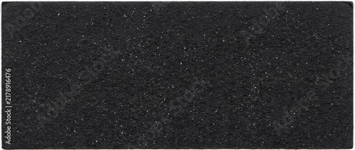 Black sandpaper texture background, abrasive emery paper sheet, dark gritty material surface for industrial and DIY projects
