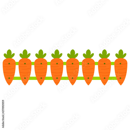 Seamless carrot pattern fence illustration