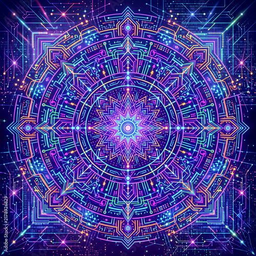 テクノロジーと神秘思想が融合した光の曼荼羅