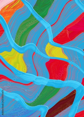 A textured abstract background featuring bold, vibrant brushstrokes and an eye-catching color palette.