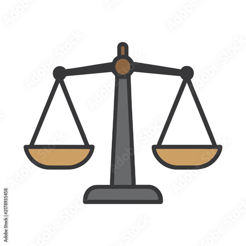Canvas Print Scales of justice icon