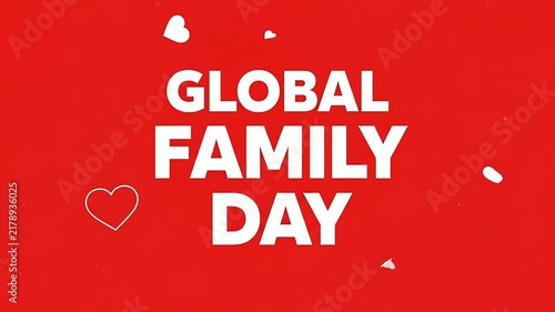 Text design celebrating Global Family Day
