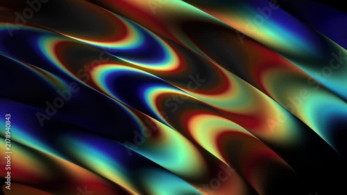 Dynamic colorful gradient waves seamless loop. Abstract background with grain texture.