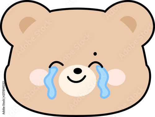 Canvastavla Sobbing Bear Character Face