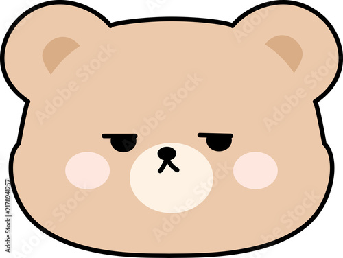 Fotografía Suspicious Bear Character Face