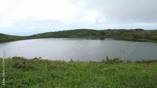 El Junco Freshwater Lagoon in a Volcanic Crater, Galapagos Islands, Ecuador