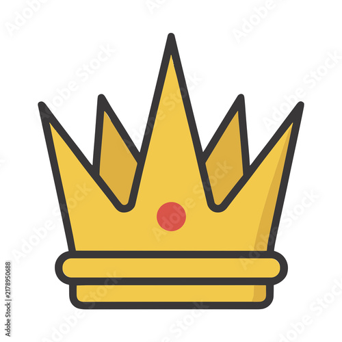 Yellow crown with red jewel