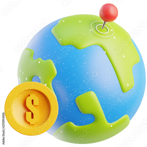 3d Illustration of Global Remote Work Connection