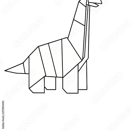 Origami dinosaur illustration