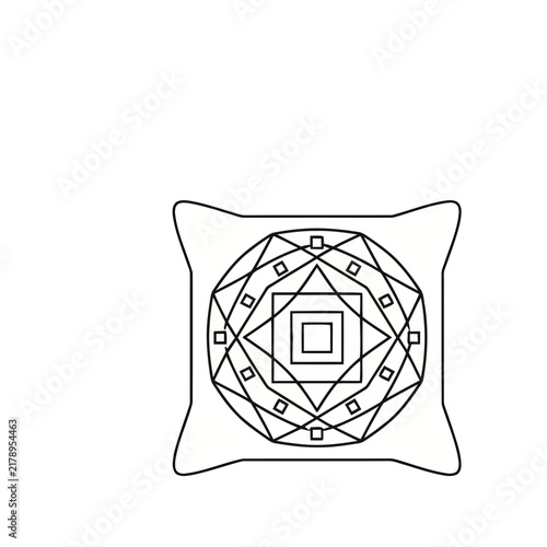 Pillow with Geometric Pattern