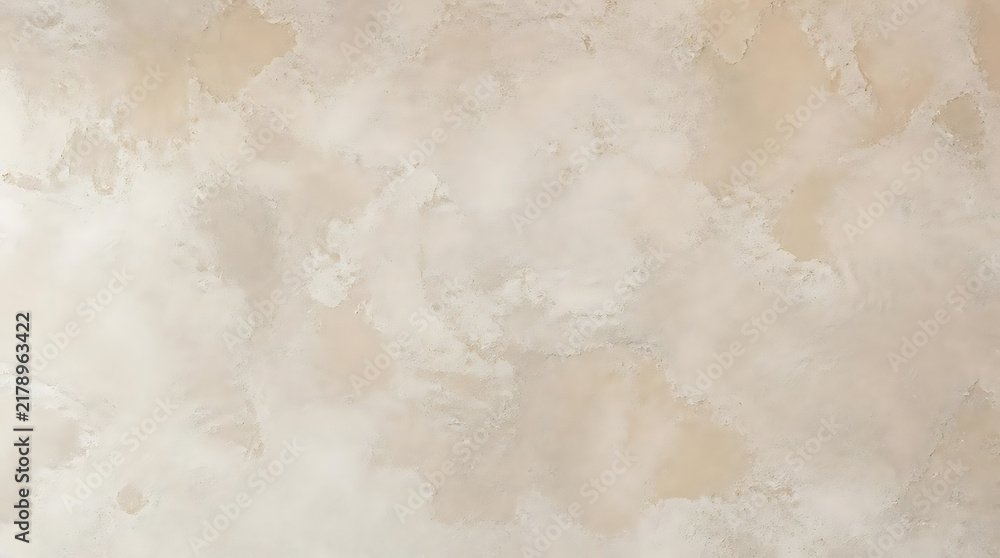 Fototapeta premium Close up of neutral beige plaster wall texture with subtle mottled pattern for elegant interior architecture and background design