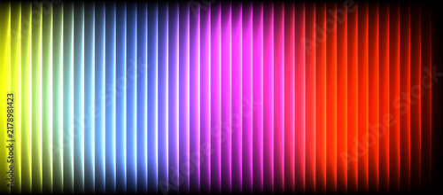 Multicolor glowing vertical stripes abstract light background