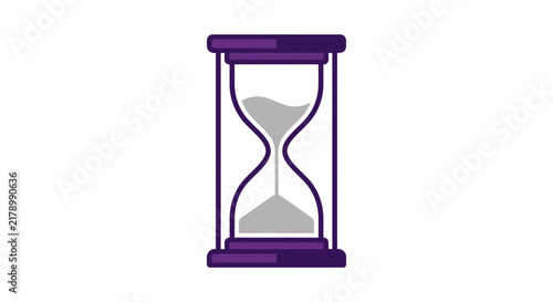 Purple Hourglass Icon Illustrating Time Management and Deadlines