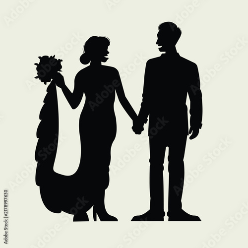 Happy Family Silhouette Holding Hands Together