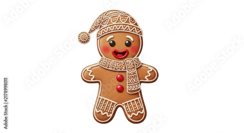 Cute gingerbread man holiday decoration