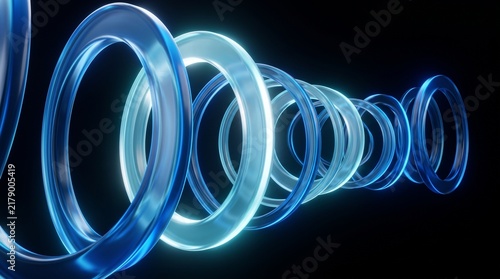 Modern 3D abstract geometric blue twisted wave background. Great for tech websites, corporate slides, futuristic design, branding, digital art, covers, and modern banners